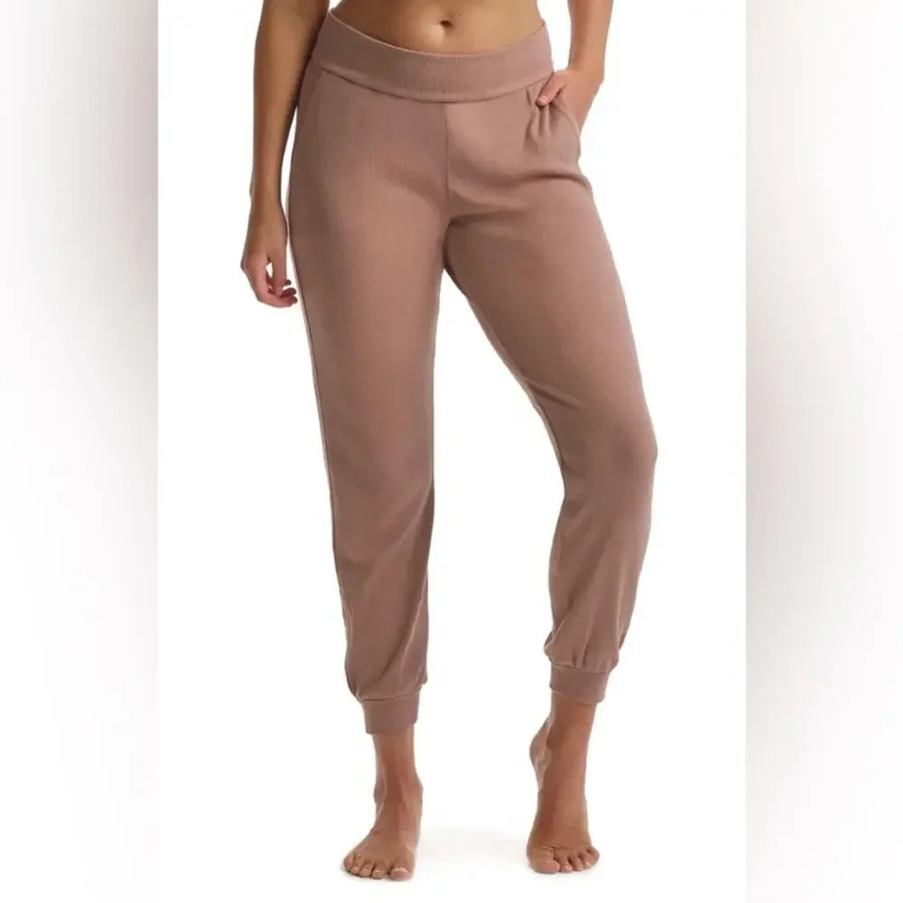 Commando Ribbed Joggers Taupe Size Medium